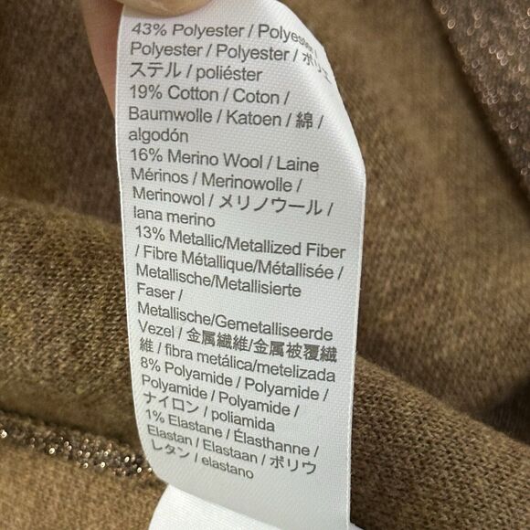 New Jcrew Crossover Gold-Flecked Jumpsuit Romper Overall Brown Size Large - Picture 11 of 11